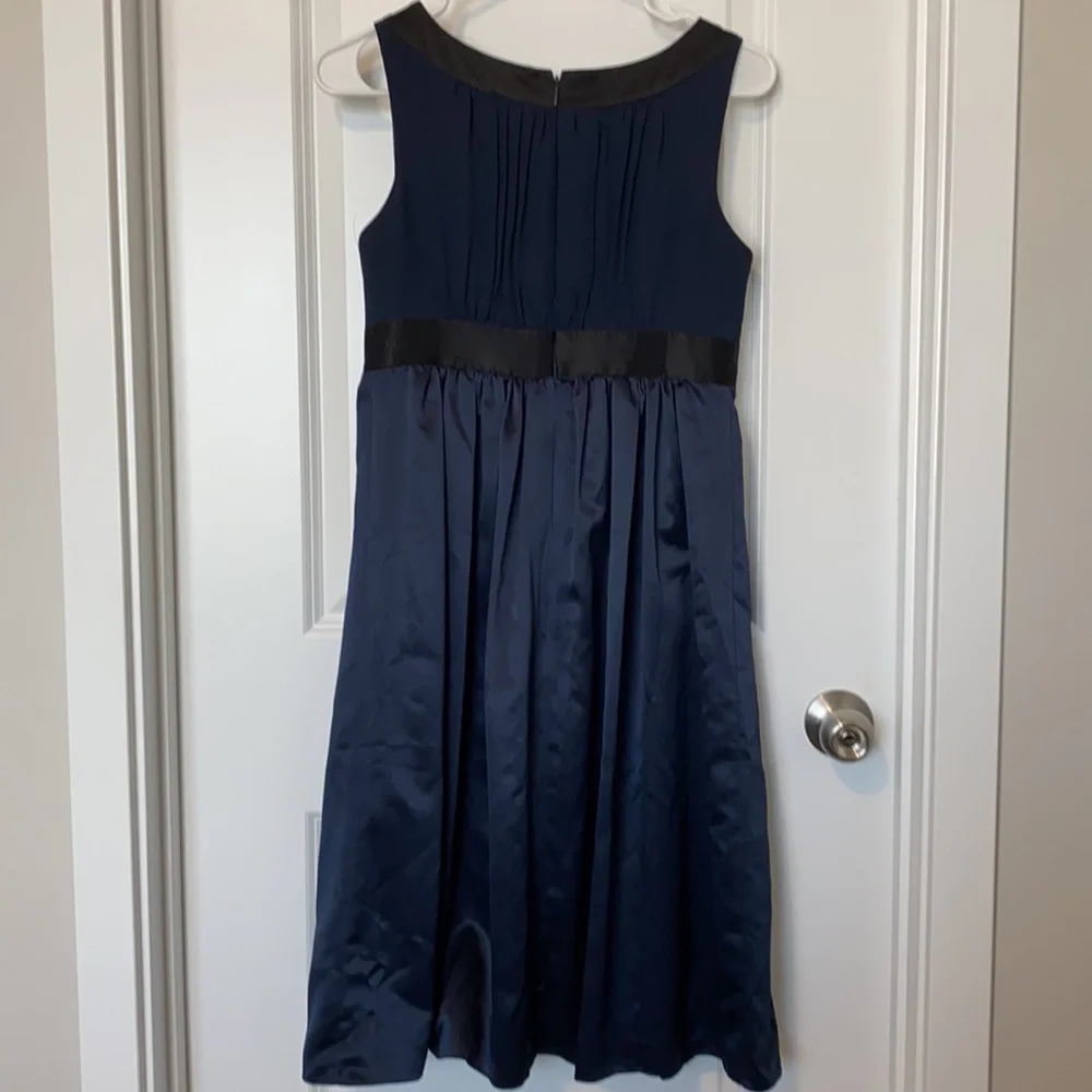 LAST CHANCE - Max & Cleo Navy Formal / Cocktail Black Rose Dress - Picture 2 of 4